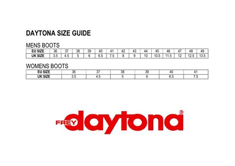 daytona boots usa|daytona boots size chart.